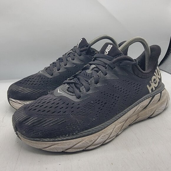 Hoka One One Clifton 7 Womens 7.5 D Wide Black Athletic Shoes Walking Outdoors - Picture 4 of 13